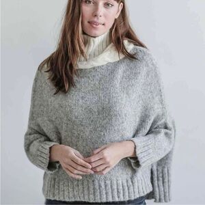 Mer Sea Women’s Luxe Lima Loose Fit Turtleneck Sweater